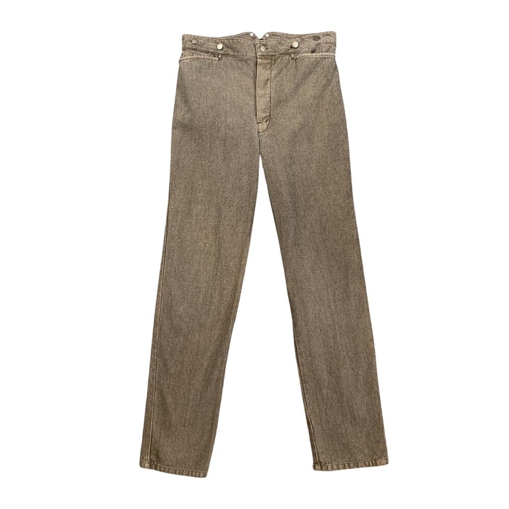 Vintage Wah Maker Pants Men 36 Cotton Western Frontier Trousers Suspender Button